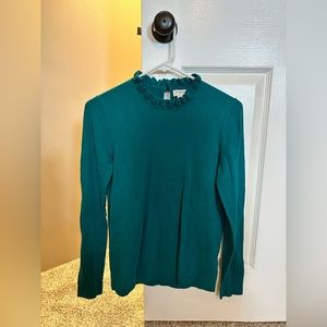 J. Crew Turquoise Mock Neck Sweater